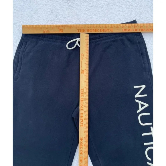 Nautica Mens Elastic Waist Drawstring Logo Fleece Sweatpants Blue Sz XXL - Picture 4 of 7